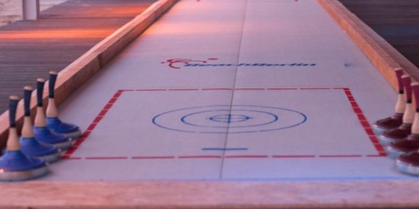 Eisstockbahn für die Stocksause im Sengelmannshof